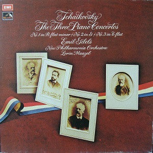 Pyotr Ilyich Tchaikovsky - Emil Gilels, New Philharmonia Orchestra, Lorin Maazel : The Three Piano Concertos (2xLP + Box)