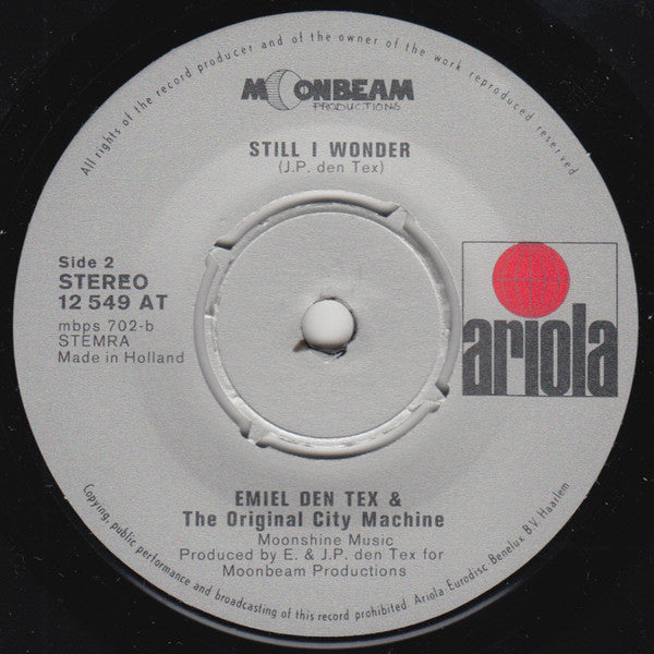 Emile Den Tex & The Original City Machine : City Machine (7")