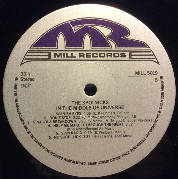 The Spotnicks : In The Middle Of Universe (LP, Album)