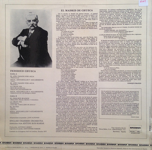 Federico Chueca : El Madrid De Chueca (LP)