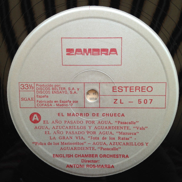 Federico Chueca : El Madrid De Chueca (LP)