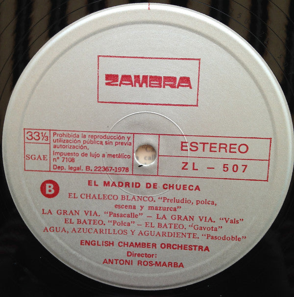 Federico Chueca : El Madrid De Chueca (LP)