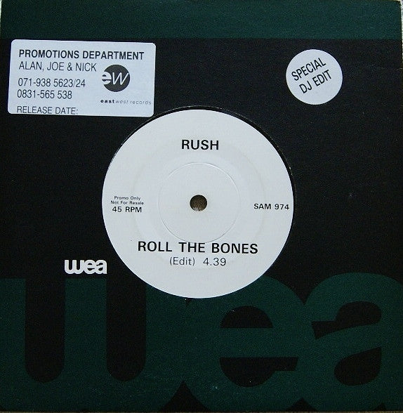 Rush : Roll The Bones (7", S/Sided, Promo)