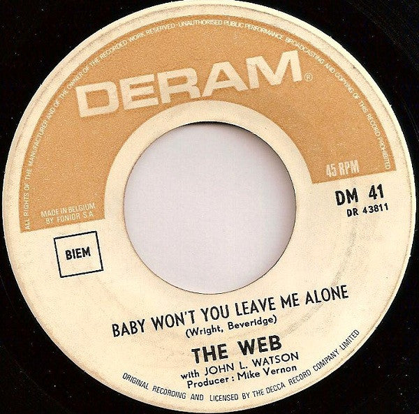 The Web With John L. Watson : Baby Won't You Leave Me Alone / McVernon Street (7", Single)