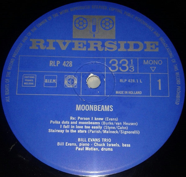 The Bill Evans Trio : Moon Beams (LP, Album, Mono)