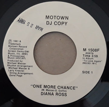 Diana Ross : One More Chance (7", Single, Promo)