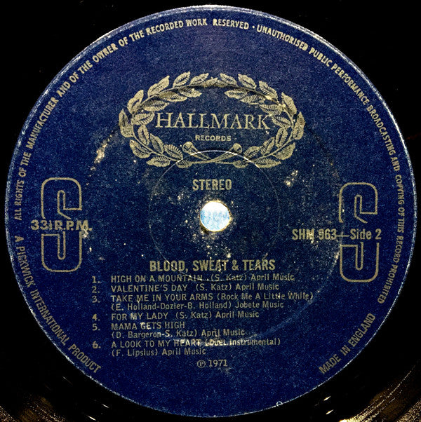 Blood, Sweat And Tears : Blood, Sweat & Tears (LP, Album, RE)
