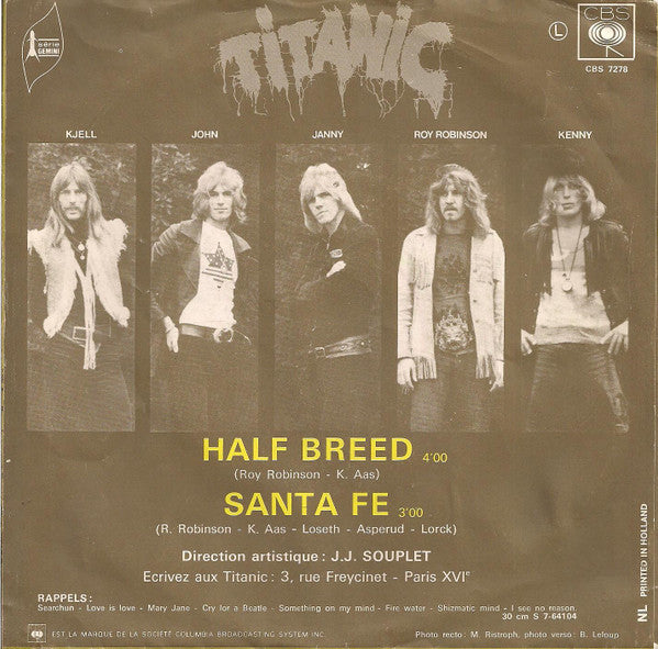 Titanic (3) : Half Breed / Santa Fe (7", Single)