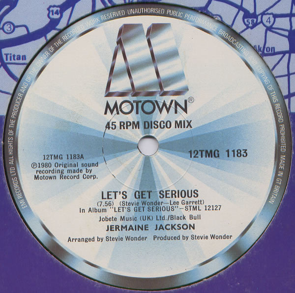 Jermaine Jackson : Let's Get Serious / Je Vous Aime Beaucoup (12", Single)