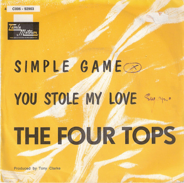 Four Tops : Simple Game (7", Single)