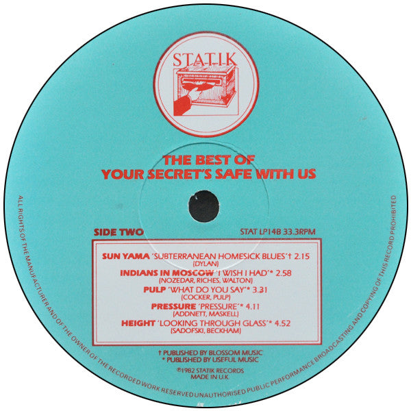 Various : The Best Of Your Secret's Safe With Us (LP, Comp + 7", Single)