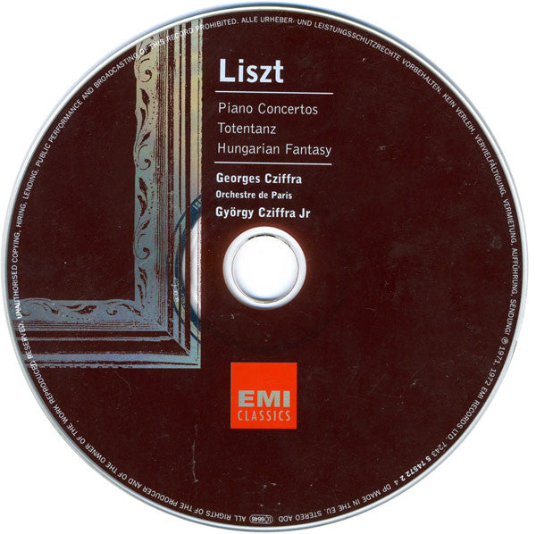 Franz Liszt, Gyorgy Cziffra, György Cziffra, Jr., Orchestre De Paris : Piano Concertos - Totentanz - Hungarian Fantasy (CD, Comp)