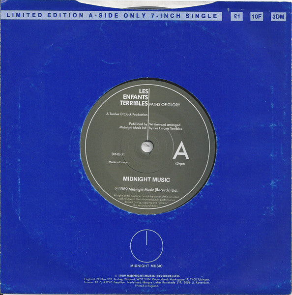 Les Enfants Terribles (4) : Paths Of Glory (7", S/Sided, Ltd)