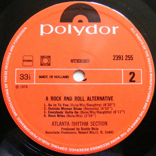 Atlanta Rhythm Section : A Rock And Roll Alternative (LP, Album)