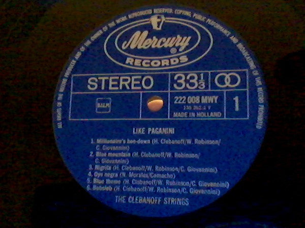 The Clebanoff Strings : Like Paganini (LP)