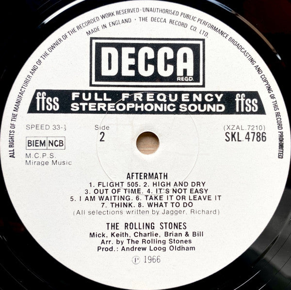 The Rolling Stones : Aftermath (LP, Album, RE, Whi)
