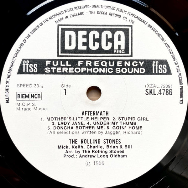 The Rolling Stones : Aftermath (LP, Album, RE, Whi)