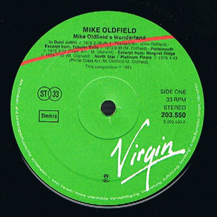 Mike Oldfield : Mike Oldfield's Wonderland (LP, Comp)