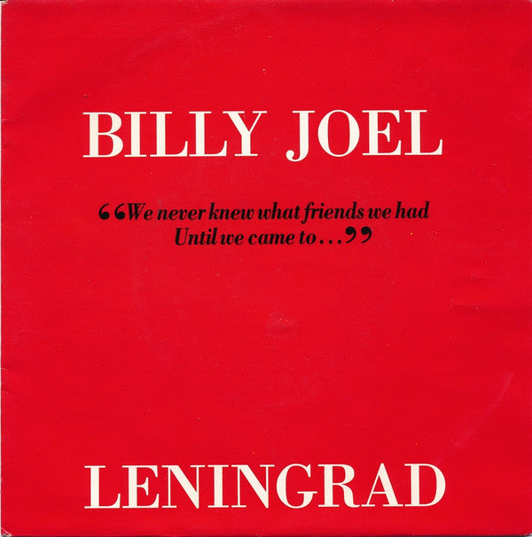 Billy Joel : Leningrad (7", Single)