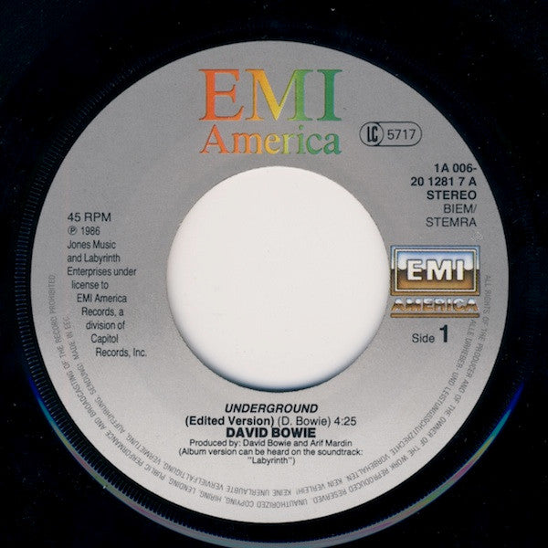David Bowie : Underground (7", Single)