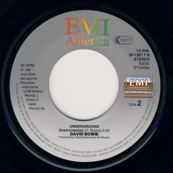 David Bowie : Underground (7", Single)