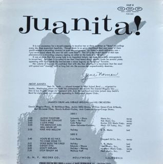 Juanita Cruse With Gerald Wiggins' Orchestra : Juanita (LP, Album, Mono, RE)