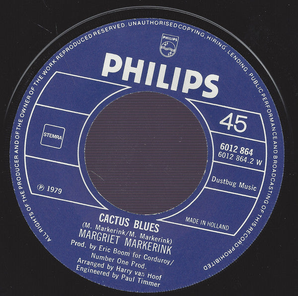 Margriet Markerink : Kite / Cactus Blues (7")