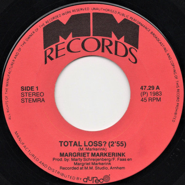 Margriet Markerink : Total Loss? (7", Single)