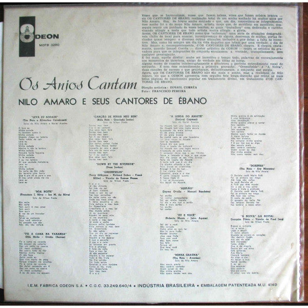 Nilo Amaro E Seus Cantores De Ébano : Os Anjos Cantam (LP, Album, Mono, San)