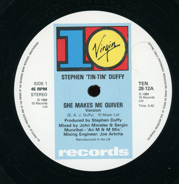 Stephen Duffy : She Makes Me Quiver (Version) (12")