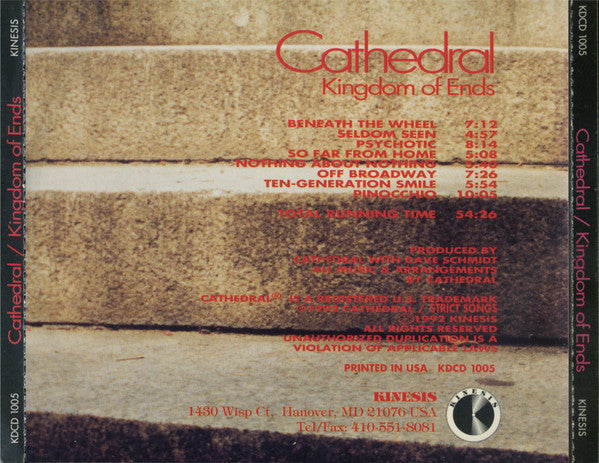 Cathedral (4) : Kingdom Of Ends (CD, Album)
