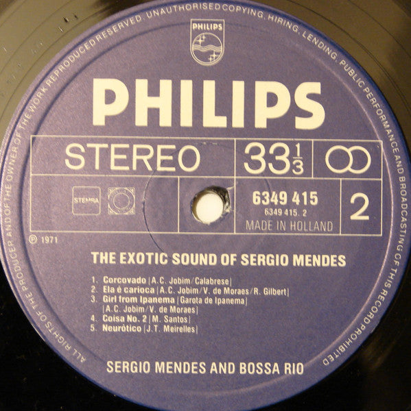 Sérgio Mendes & Bossa Rio : The Exotic Sound Of Sergio Mendes (LP, Album, RE)
