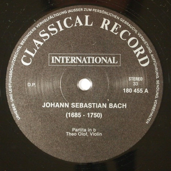 Johann Sebastian Bach, Theo Olof : Sonatas And Partitas (3xLP + Box)