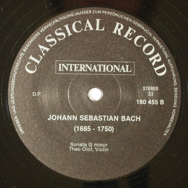 Johann Sebastian Bach, Theo Olof : Sonatas And Partitas (3xLP + Box)