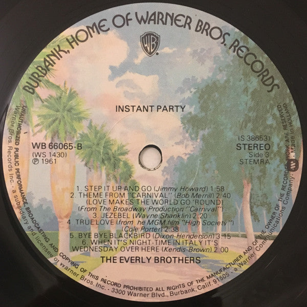 Everly Brothers : Two Yanks In England / Instant Party (2xLP, Comp)