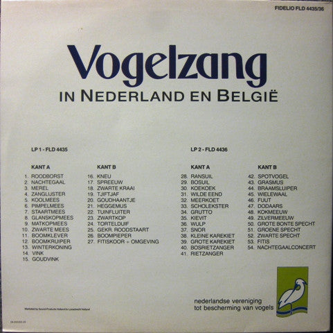No Artist : Vogelzang In Nederland En België (2xLP, Album, Gat)