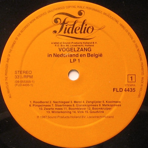 No Artist : Vogelzang In Nederland En België (2xLP, Album, Gat)