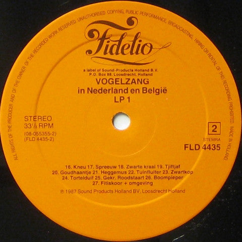 No Artist : Vogelzang In Nederland En België (2xLP, Album, Gat)