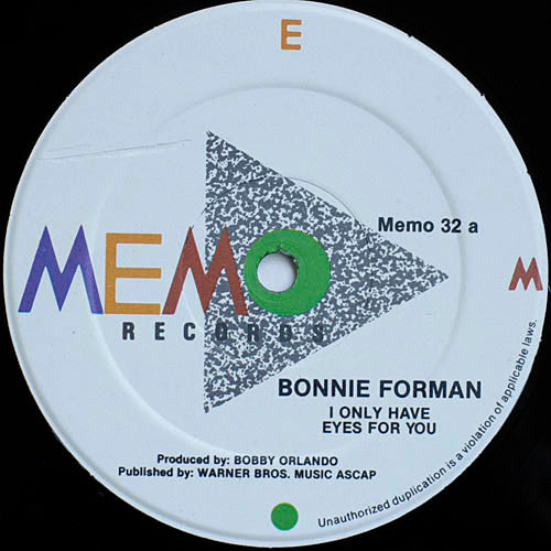 Bonnie Forman : I Only Have Eyes For You (12")