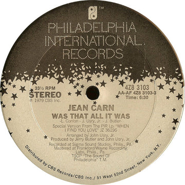 Jean Carn : Was That All It Was (12", Single)