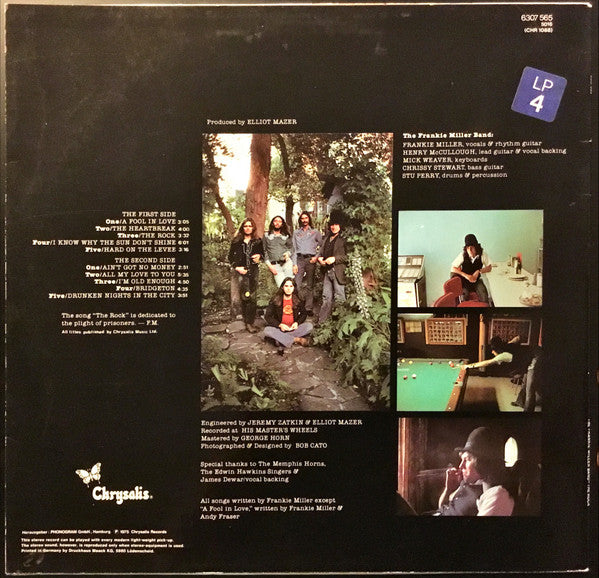 The Frankie Miller Band : The Rock (LP, Album)