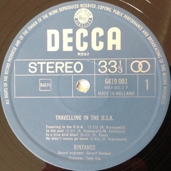 Bintangs : Travelling In The U.S.A. (LP, Album)