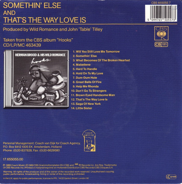 Herman Brood & His Wild Romance : Somethin' Else (7", Single)