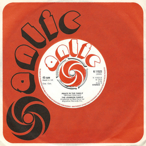 The Johnson Family (2) : I Only Want To Be With You / Peace In The Family (7", Single)