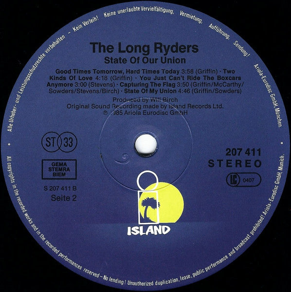 The Long Ryders : State Of Our Union (LP, Album)