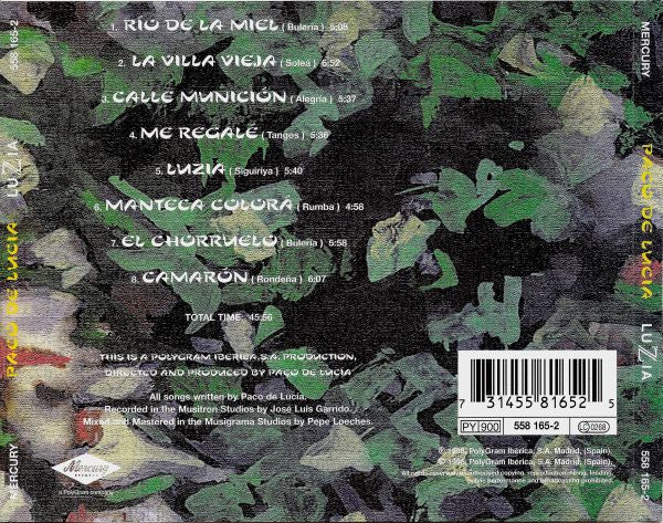 Paco De Lucía : Luzia (CD, Album)