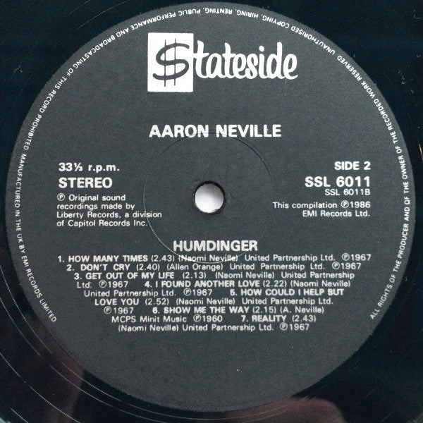 Aaron Neville : Humdinger (LP, Comp, RE)