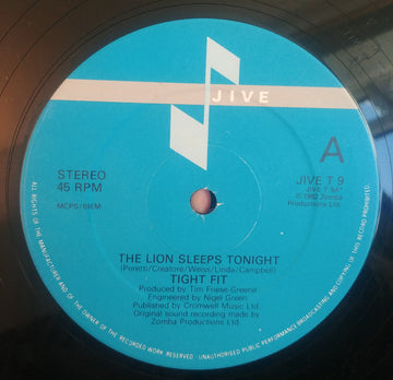Tight Fit : The Lion Sleeps Tonight (12", Single)