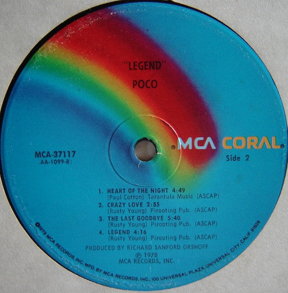 Poco (3) : Legend (LP, Album, RE)