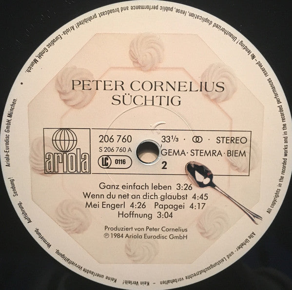 Peter Cornelius : Süchtig (LP, Album, Gat)